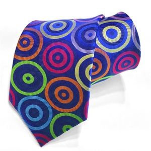 Blue Circles Silk Multi-color Lawrence Ivey Tie